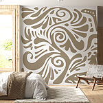 Wall murals White and brown pattern