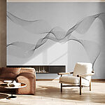 Wall murals Black and white lines