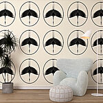 Wall murals Black and white image of a bird
