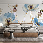Wall murals Elegant blossoms in serene beauty
