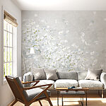 Wall murals Bunch of white flowers