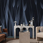 Wall murals Whispering Waves of Midnight Silk