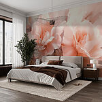 Wall murals Soft blush roses in bloom