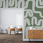Wall murals Maze with white lines