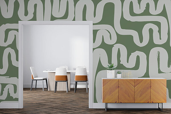 Wall murals Maze with white lines