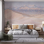 Wall murals Sand dunes with mountains in the background