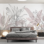 Wall murals Ethereal Sketches of Tropical Flora