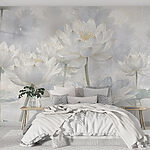 Wall murals Group of white flowers