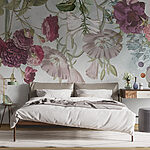 Wall murals Floral Elegance in Soft Pastel Hues