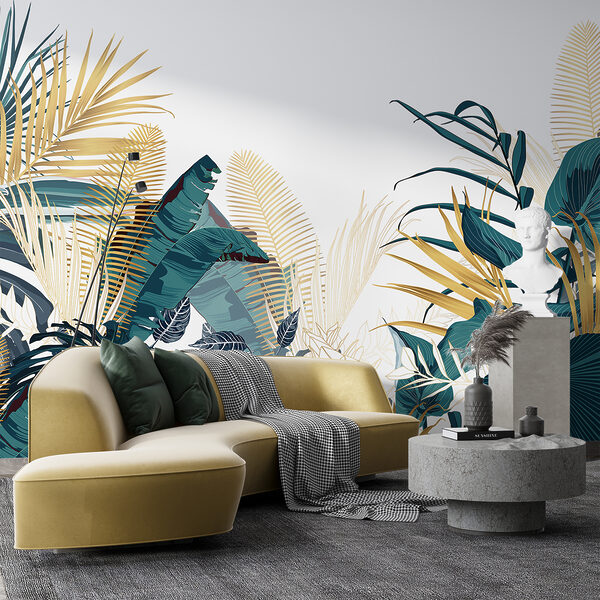 Wall mural Group of tropical plants