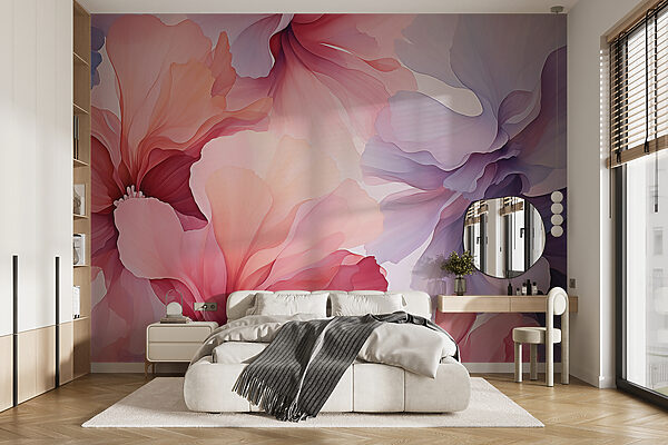 Whirl of Graceful Petal Hues Wall murals Whirl of Graceful Petal Hues