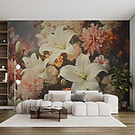 Wall murals Group of flowers in a bouquet