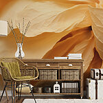 Wall murals Soft folds in delicate amber hues.