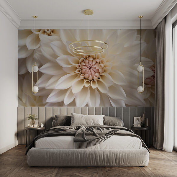Creamy petals unfold in light Wall murals Creamy petals unfold in light