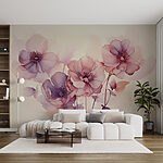Wall murals Blushing Blossoms in Subtle Shades
