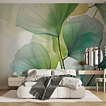 Wall murals Translucent leaves dance in light