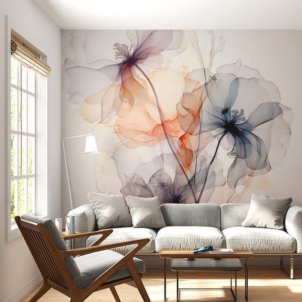 Group of flowers with different colors Wall murals Group of flowers with different colors