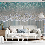 Wall murals Sea meets sand in stunning blue.