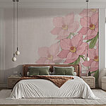 Wall murals Subtle elegance in pink blooms.