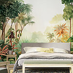 Wall murals Watercolor painting of a forest
