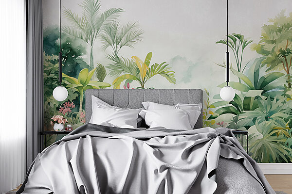 Painting of plants and flowers Wall murals Painting of plants and flowers
