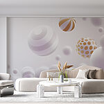 Wall murals Elegant spheres in a serene flow.