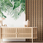 Wall murals Row of green leaves