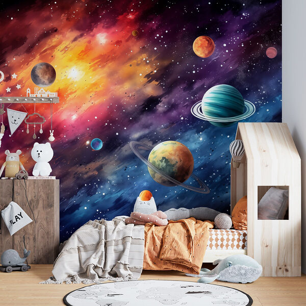 Planets in the sky with planets Wall murals Planets in the sky with planets