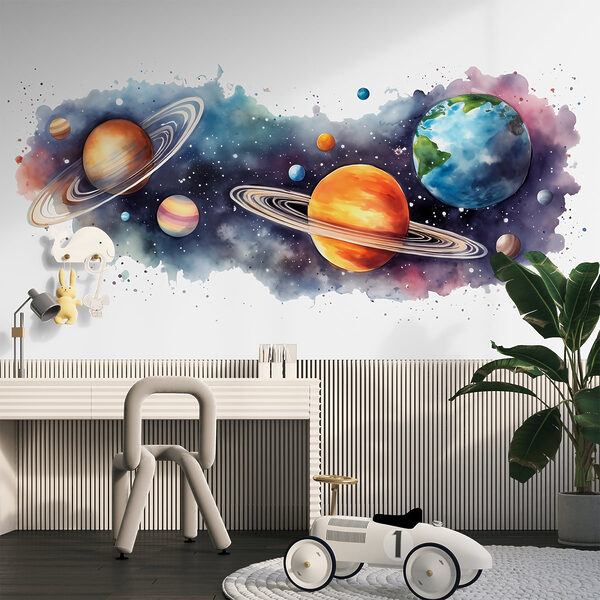Planets and stars in space Wall murals Planets and stars in space