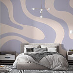 Wall murals Purple and white pattern