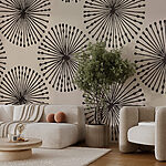 Wall murals Pattern of black and white circles