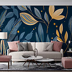 Wall murals Pattern of leaves and branches