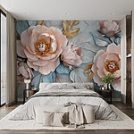 Wall murals Group of flowers and leaves