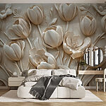 Wall murals Group of white flowers