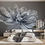 Wall murals White flower with a long stem