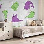 Wall murals Set of cartoon ghosts