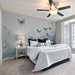 Wall murals Group of butterflies flying in the sky