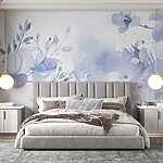Wall murals Ethereal Blooms in Watercolor Hues