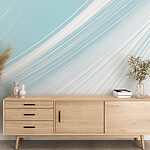 Wall murals White lines on a blue background