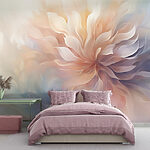 Wall murals Blooming canvas of soft hues