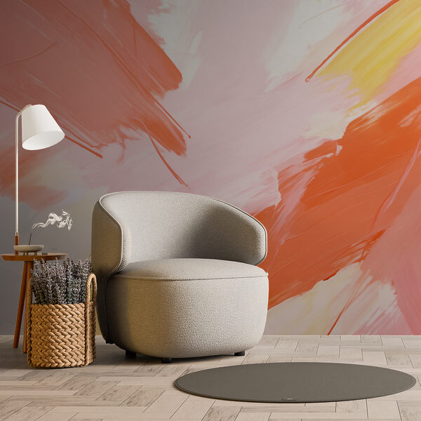 Swirls of peach and cream Wall murals Swirls of peach and cream