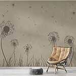 Wall murals Dandelions blowing in the wind