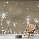Wall murals Dandelion flowers and grass