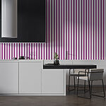 Wall murals Purple and white vertical lines