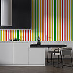 Wall murals Colorful striped background with many vertical lines