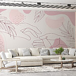 Wall murals Drawing of two hands