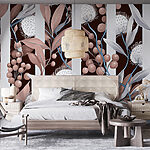 Wall murals Elegant monochrome botanical illustration