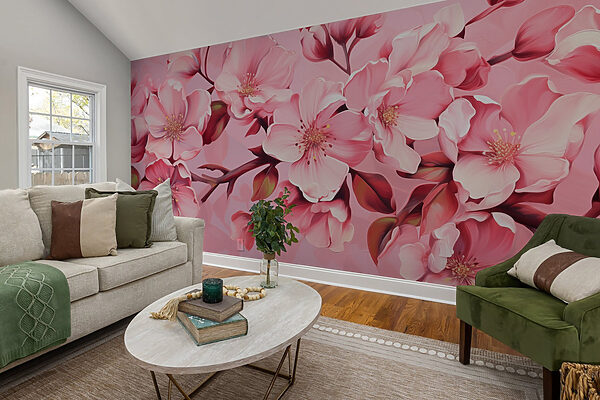 Soft hues in floral harmony Wall murals Soft hues in floral harmony