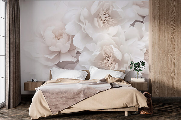 Group of white flowers Wall murals Group of white flowers
