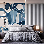 Wall murals Blue and white pattern